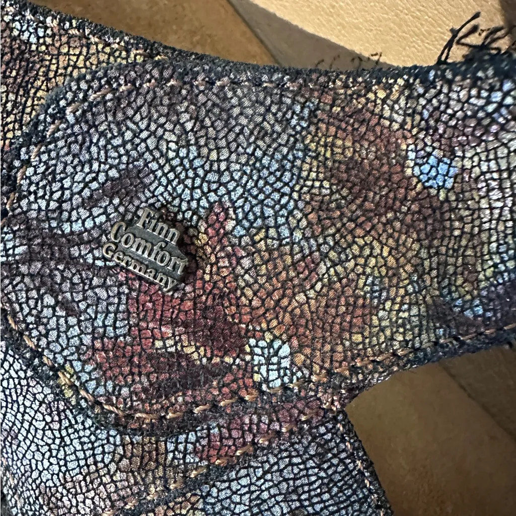 FINN COMFORT Stanford Sandals Clogs‎ Blue leather Germany 37 /6.5 USA - Image 6