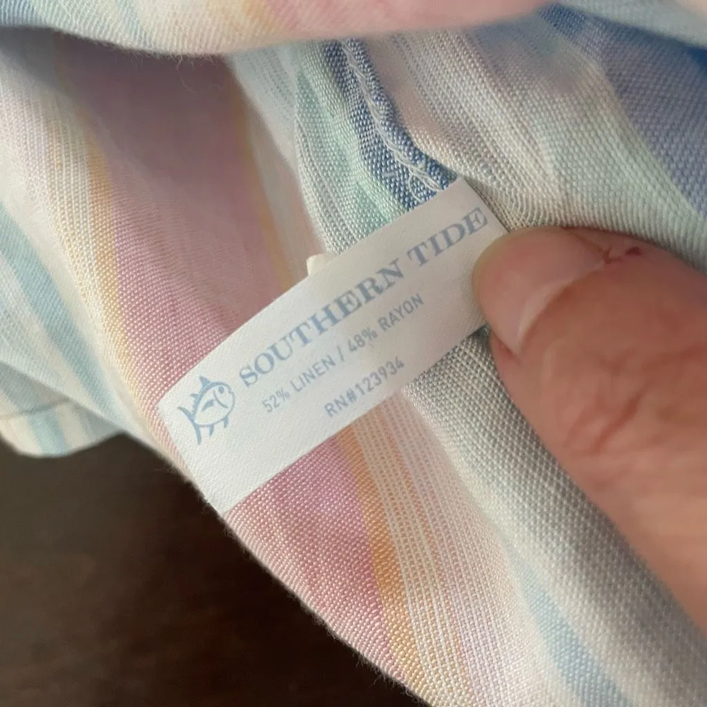 Southern Tide Kamryn Resort Stripe Dress Boat Blue $138 M - Image 7