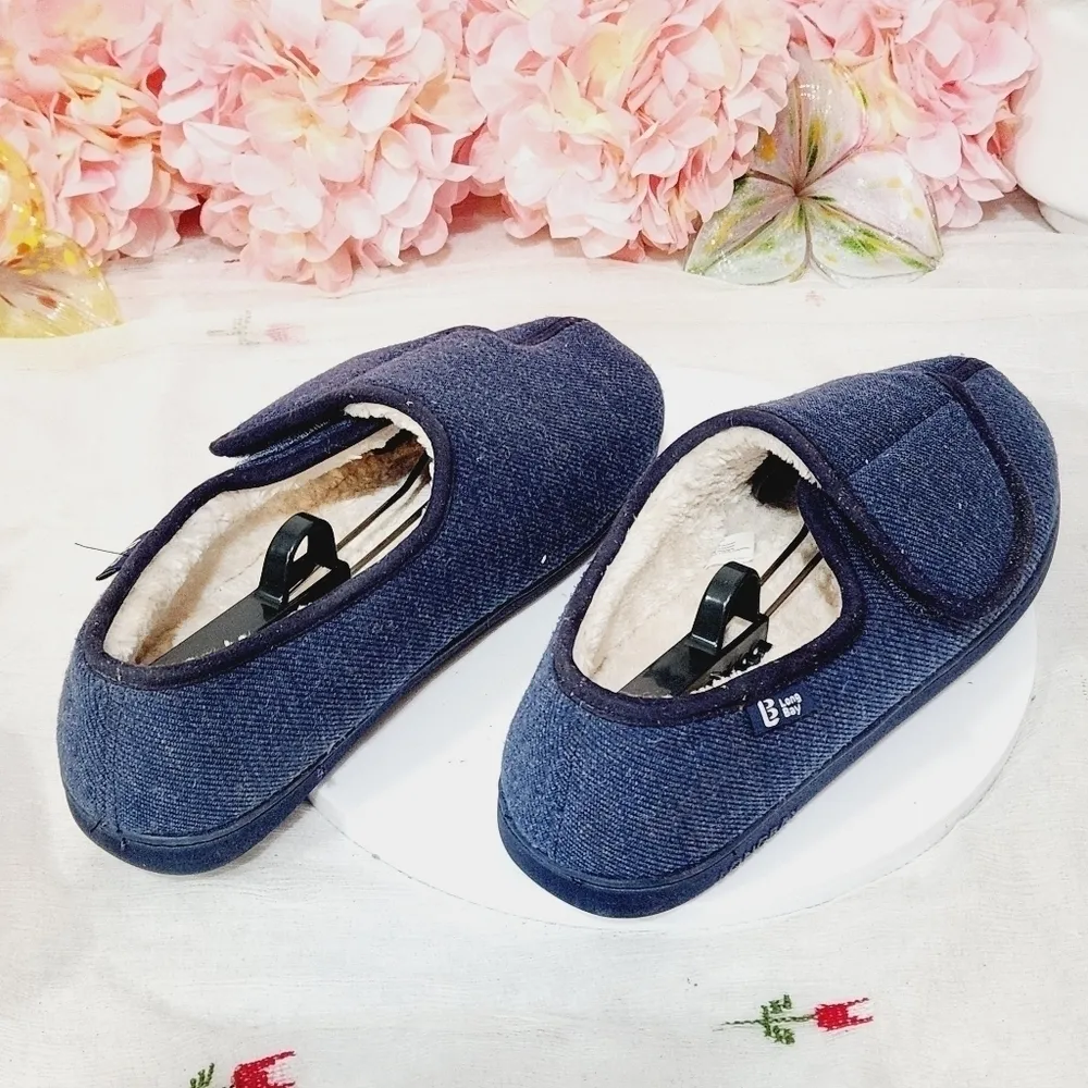 Longbay Women's Furry Memory Foam Diabetic Slippers Comfy Cozy Arthritis Edema Gray Size 11 - Image 6