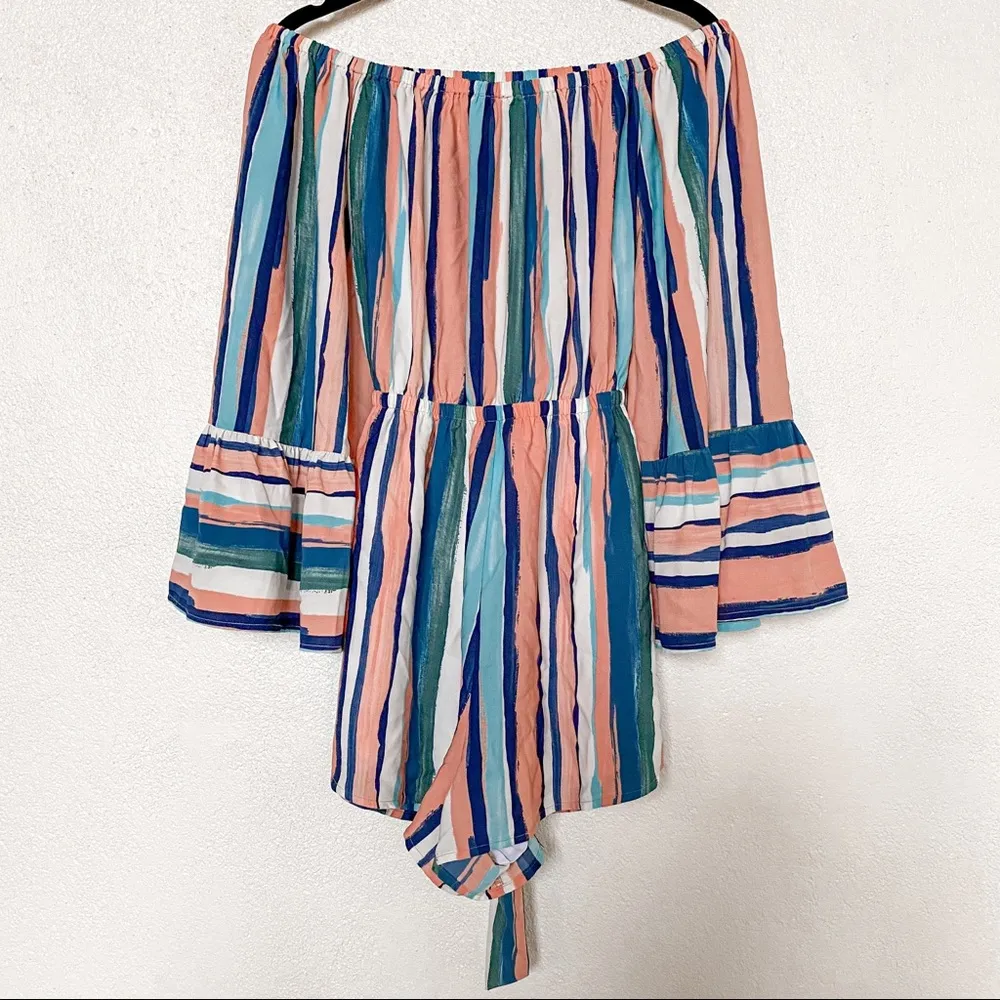 Lost + Wander Santorini Off the Shoulder Romper Size Small - Image 15