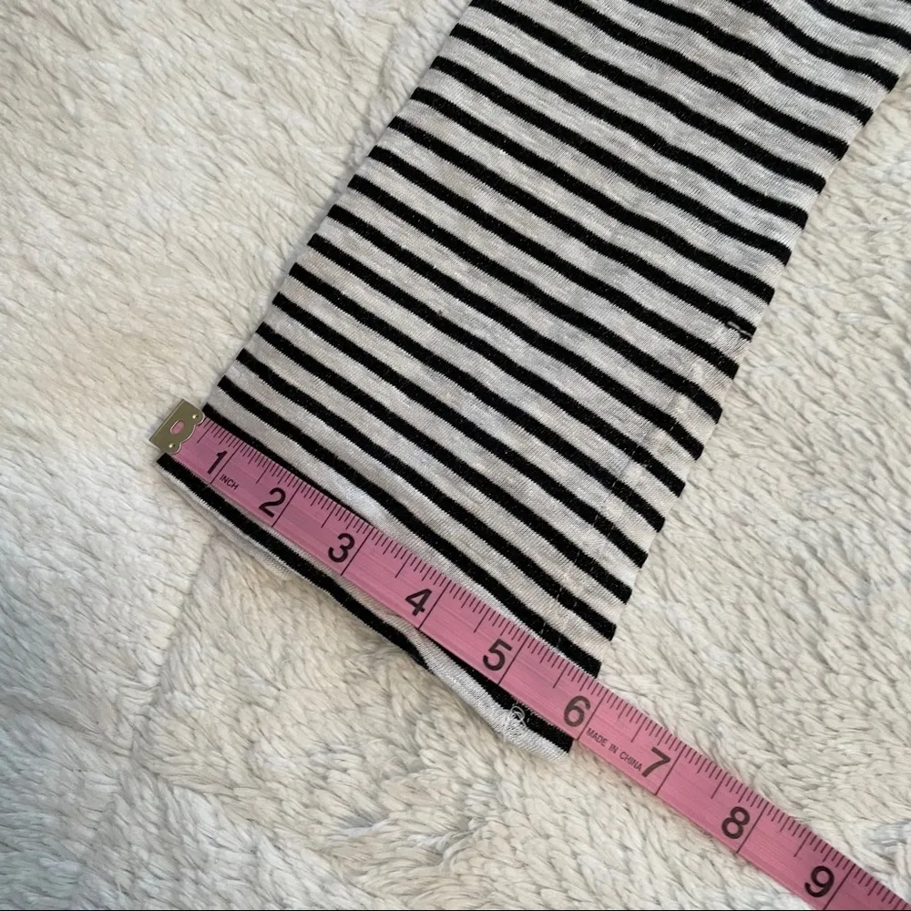 Frame Bell Sleeve Striped Print Tee - Image 15