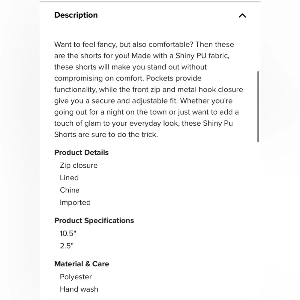 Women’s Grey Lab Faux Leather Shorts Tan Size XL - Image 9