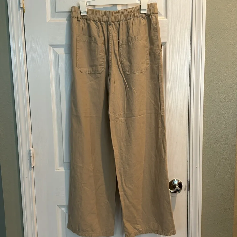 Kendall & Kylie Tan Wide-leg Pants with Pockets Size Large - Image 2