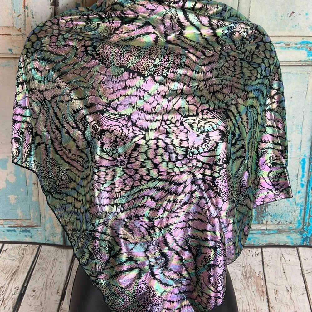 Women’s Vintage Tigers Metallic Rainbow Scarf - Image 2