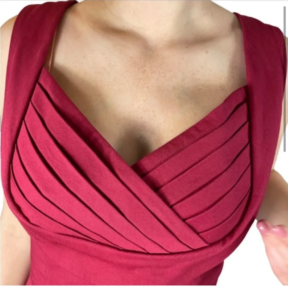 Retro 1950s Sweetheart Fit and Flare Knee Length Dress - Image 3