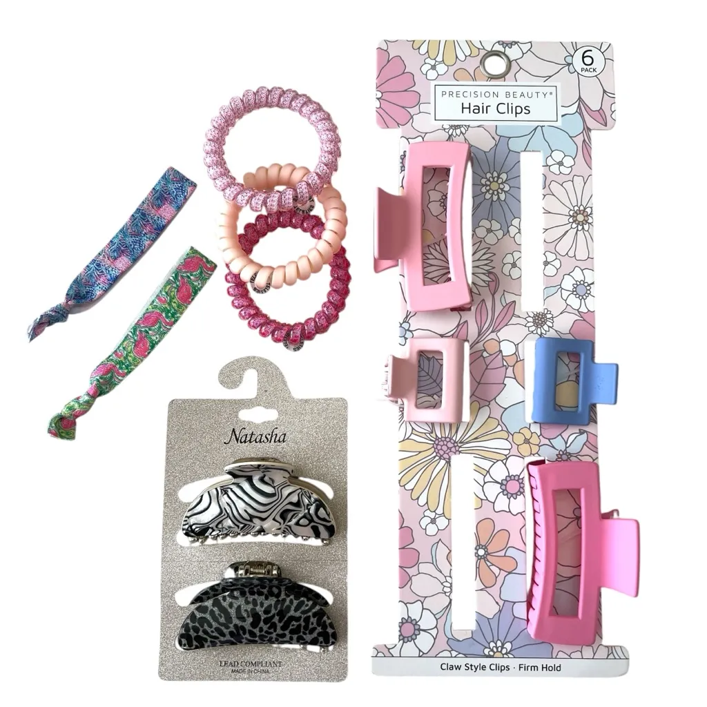 Hair accessories bundle Teleties, claw clips assortment - Image 2