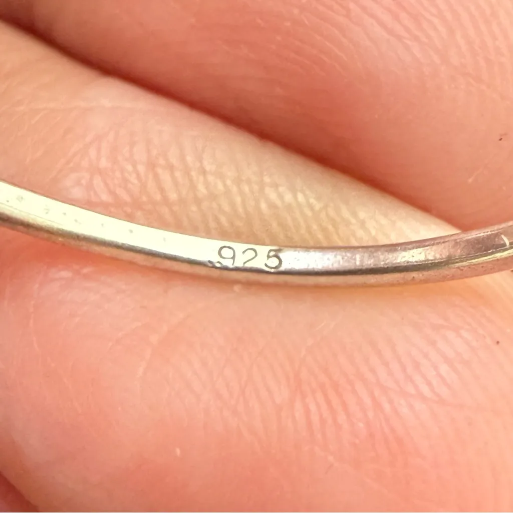 925 Sterling Silver Love Knot Ring Size 10 1g. - Image 9