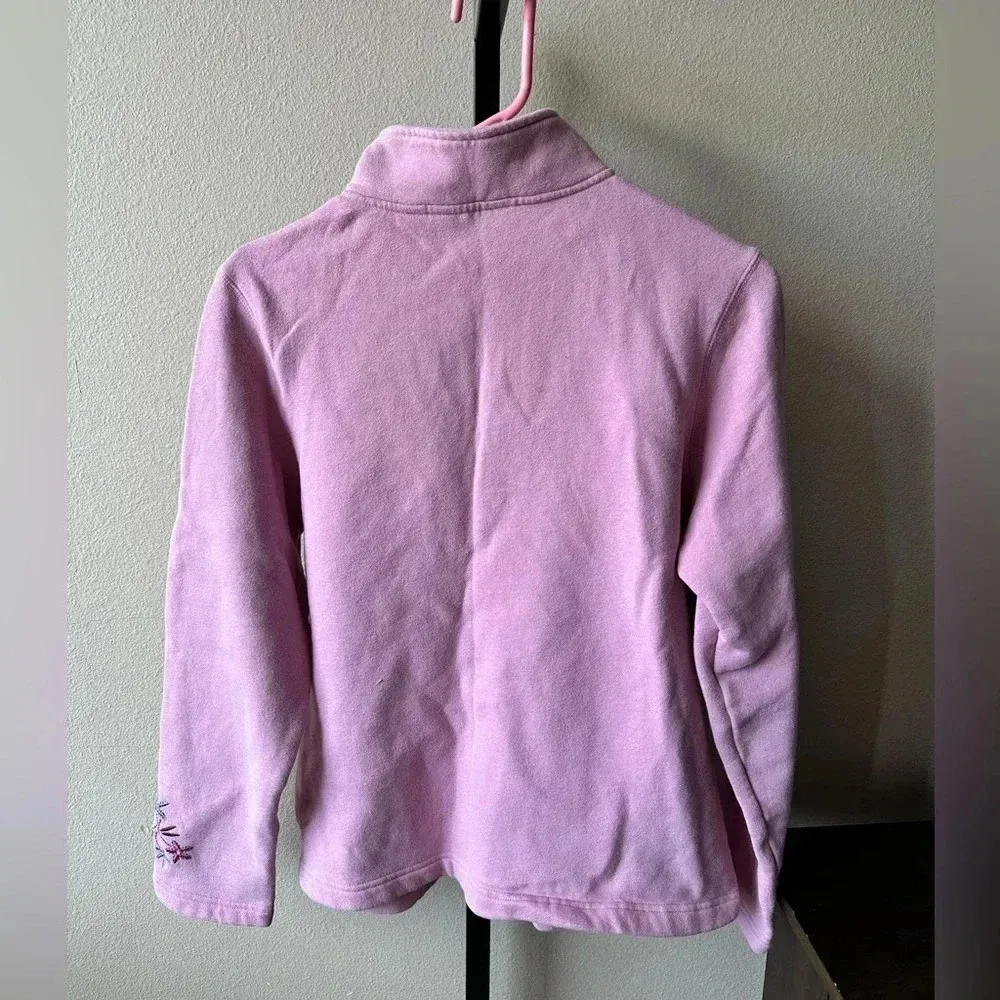 Gloria Vanderbilt sport large embroidered pink sweater - Image 4