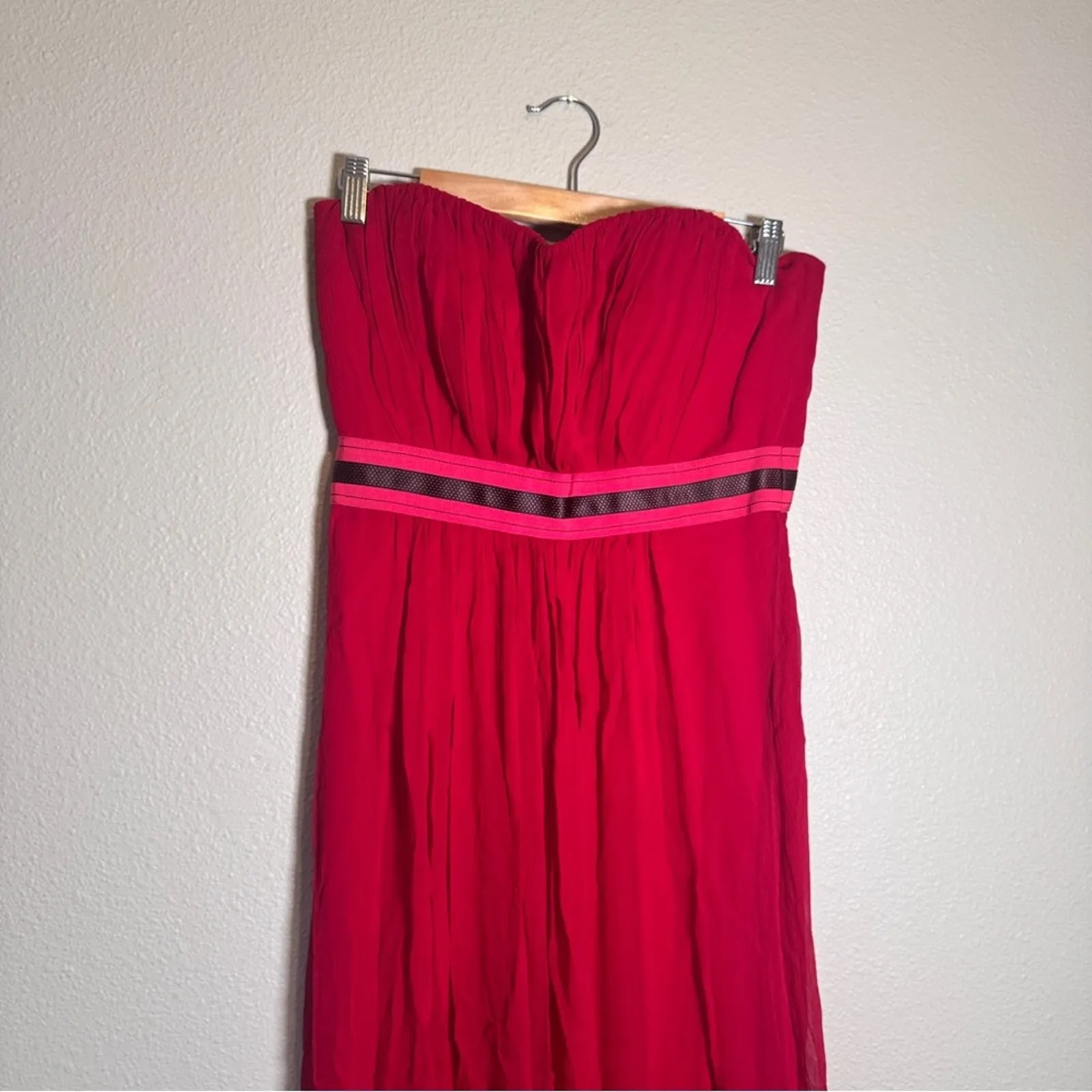 Carolina Herrera Red Silk Strapless Gown Women’s 8 Formal Dress Designer Luxury - Image 8