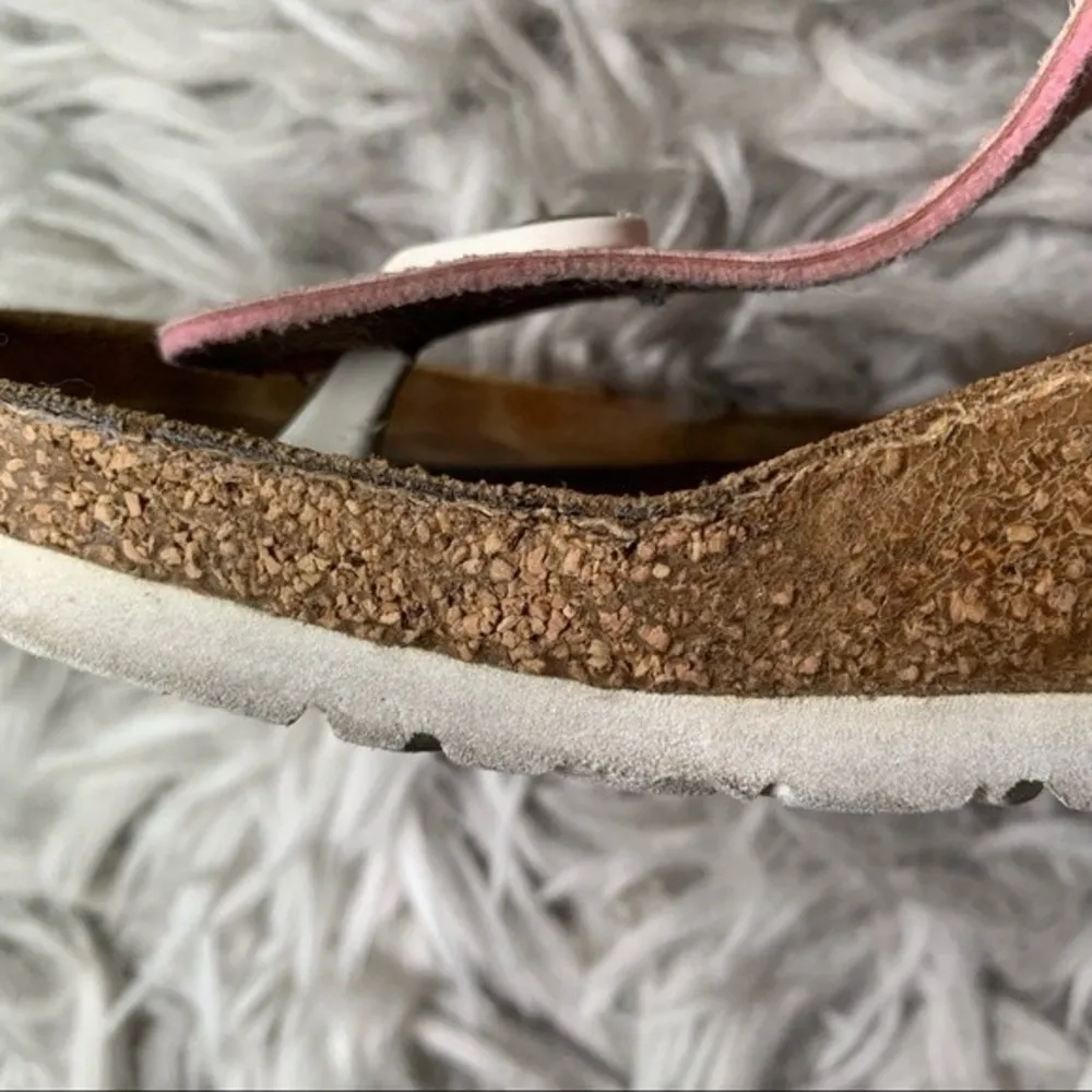 Birkenstock Gizeh Birko-Flor metallic pink sandal women’s shoe size 37 US 6 6.5 - Image 12