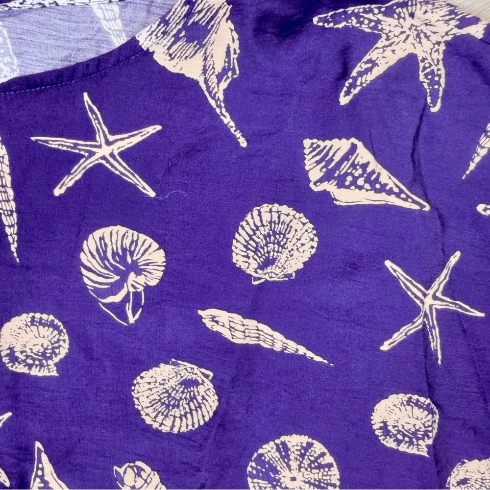 Women’s Tommy Bahama see shell short sleeve blouse t shirt size large xl - Image 2