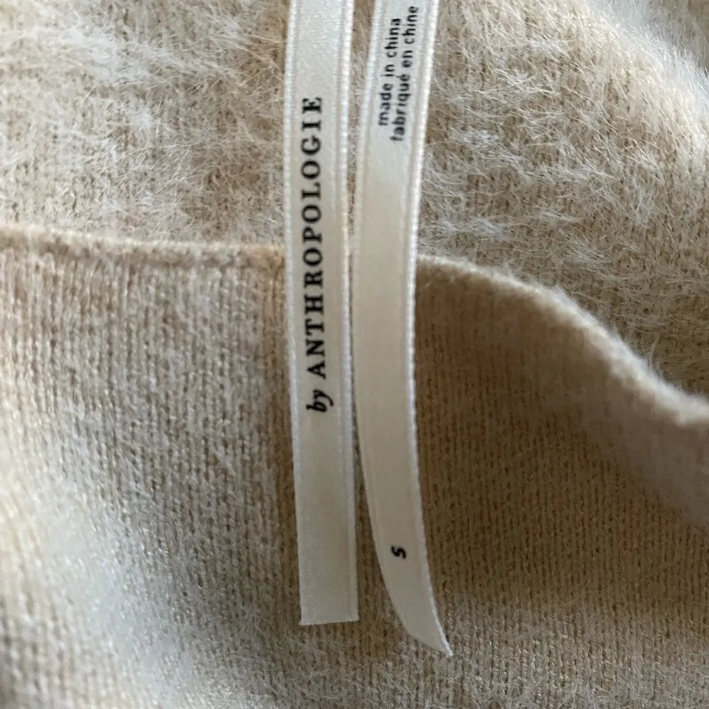 Anthropologie Sweater Cream & White Floral Soft Mini Skirt Coquette Set Size S - Image 4