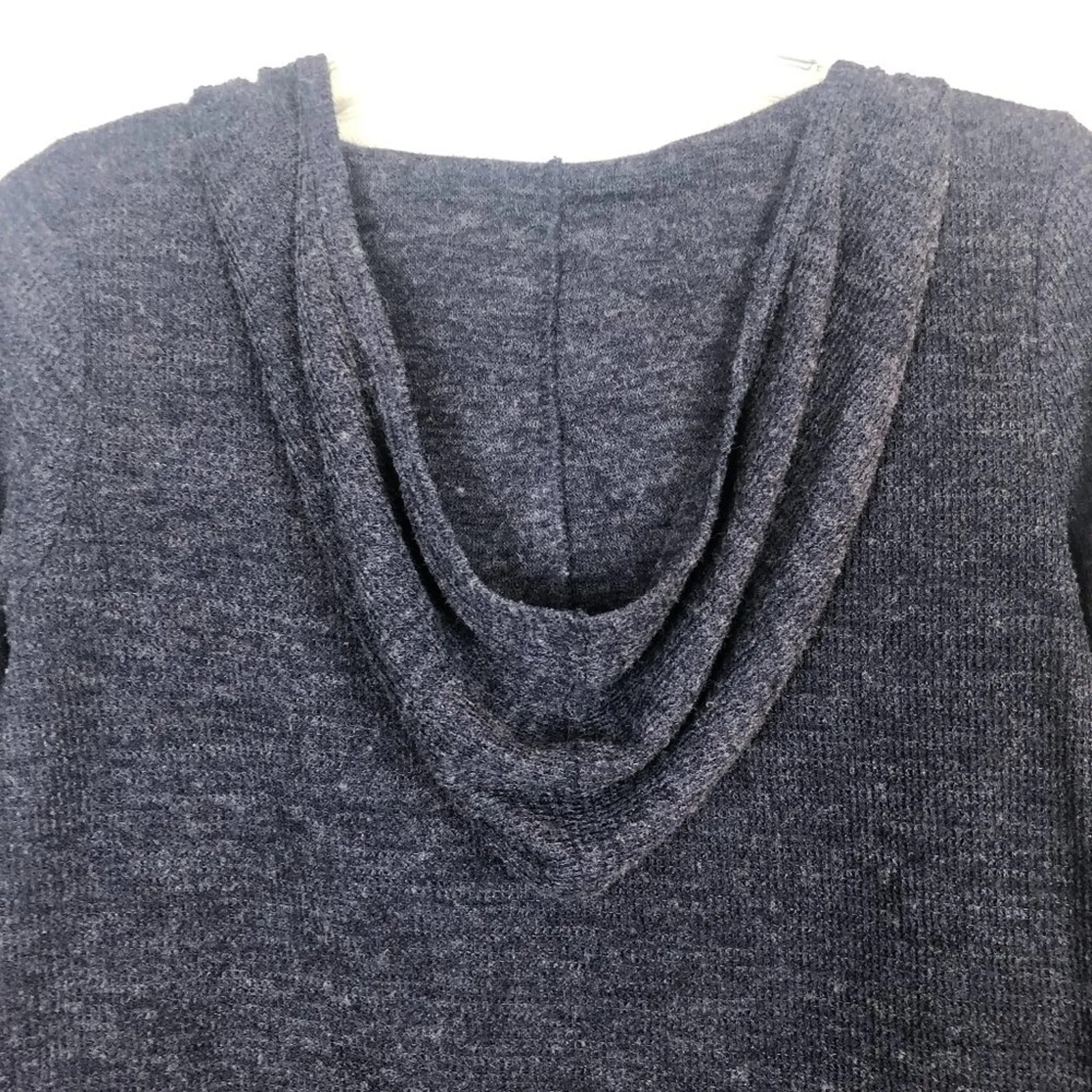 Rewind Crochet Boho Chic Minimalist Hooded Pullover Womens Sweater Size Small - Image 7