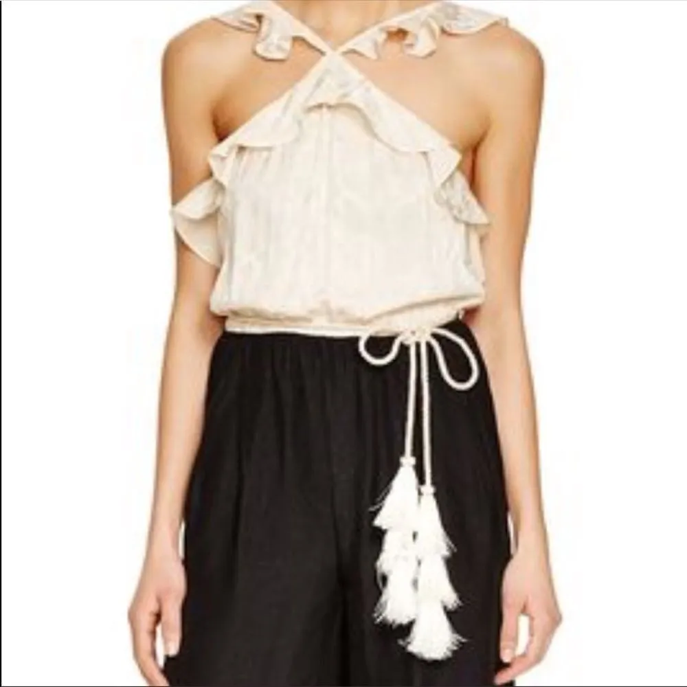 Rachel Zoe Livi Silk Jumpsuit Black/Ivory - Image 3