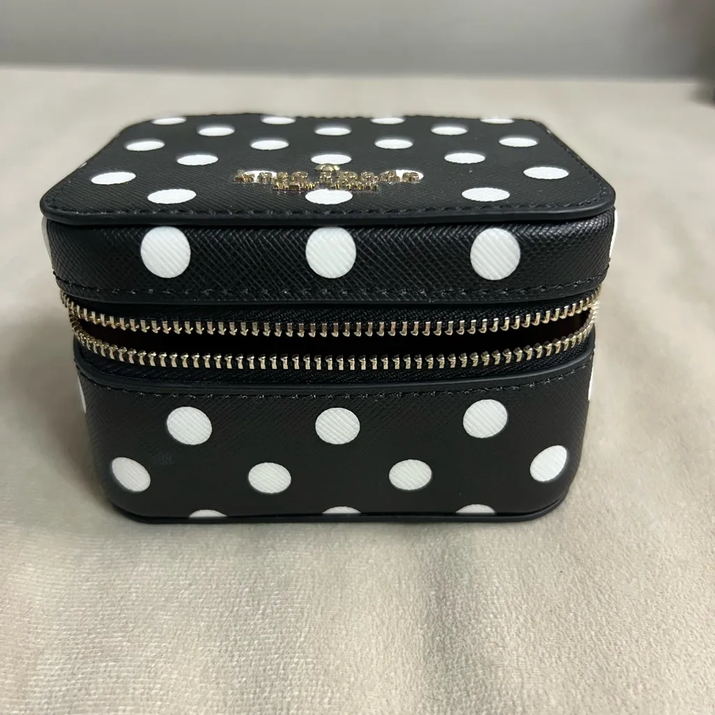 ♠️ Kate Spade New York Black & White Polka Dot Jewelry Case / Travel Box ♠️ - Image 2