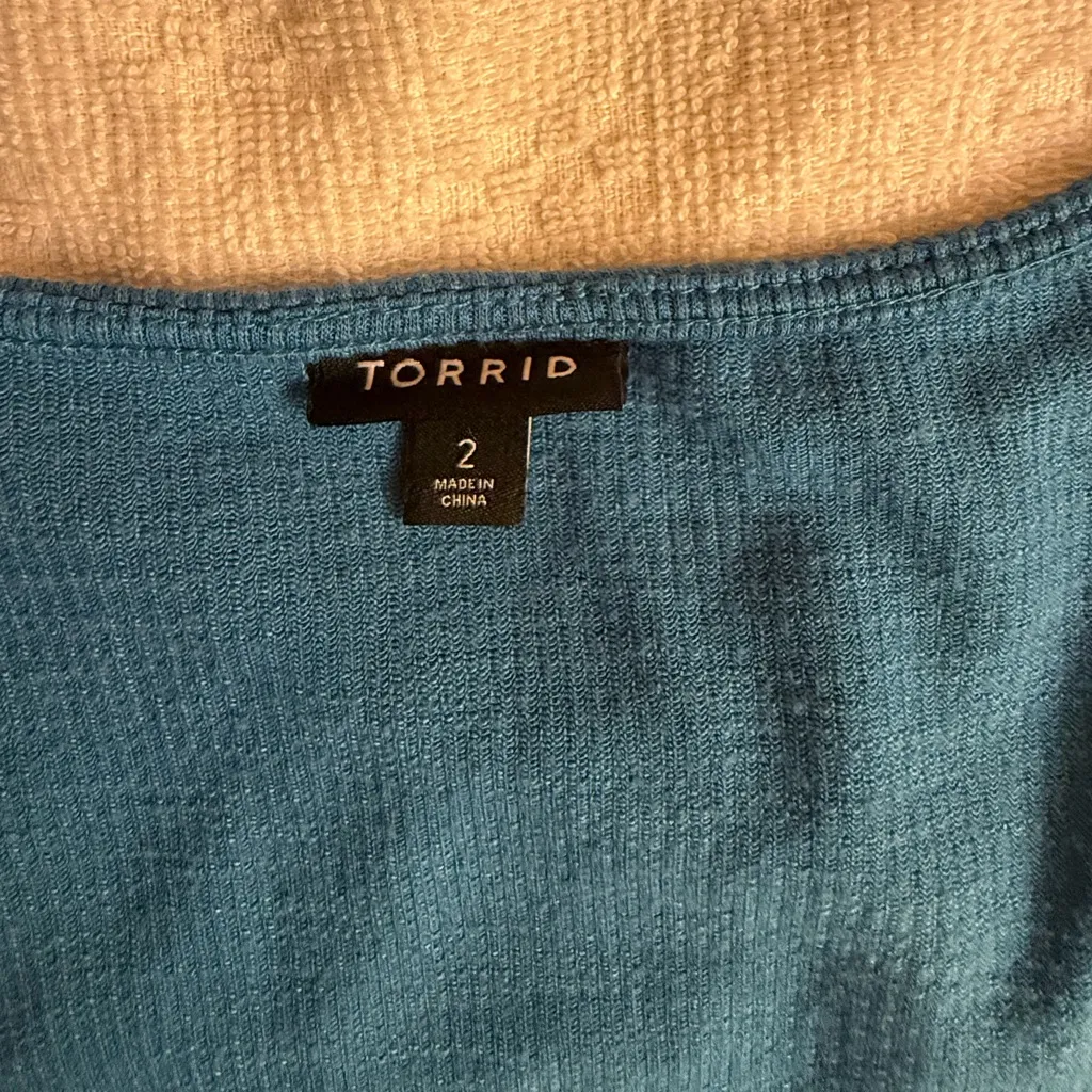 Torrid Teal Knit Top - Image 4