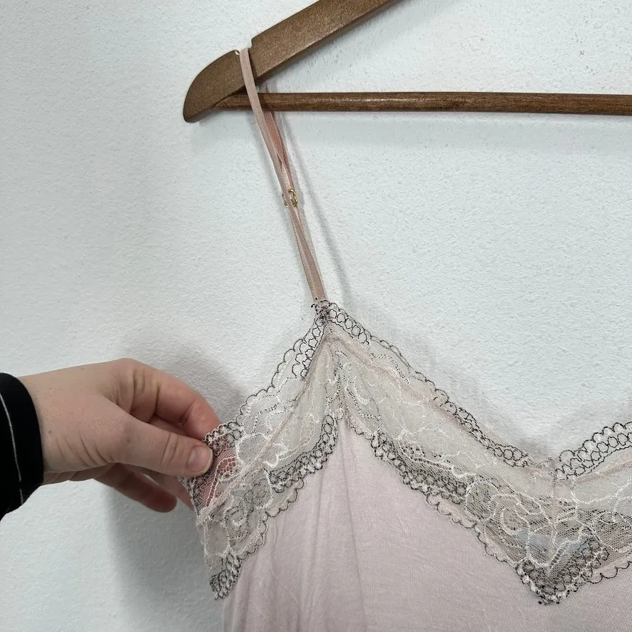 Eberjey Blush Pink Lace Trim Romper Pajamas Sleepwear Delicate Lightweight - Image 4