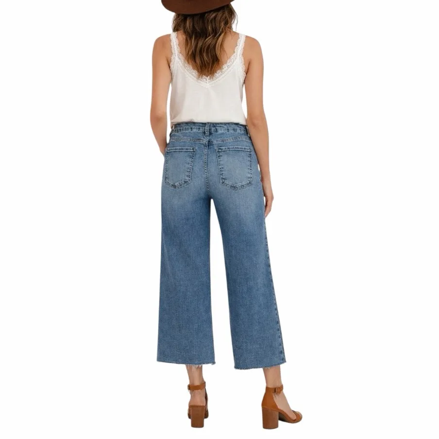 Kut from the Kloth Meg Fab Ab Wide Leg Crop Jeans High Rise Women’s Size 12P - Image 2