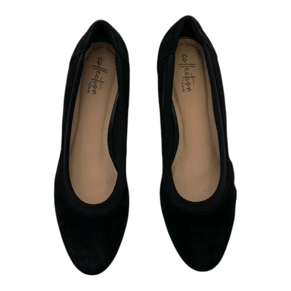 Clarks Mallory Berry Wedge Pump Black Suede US Women's 9M - Image 5