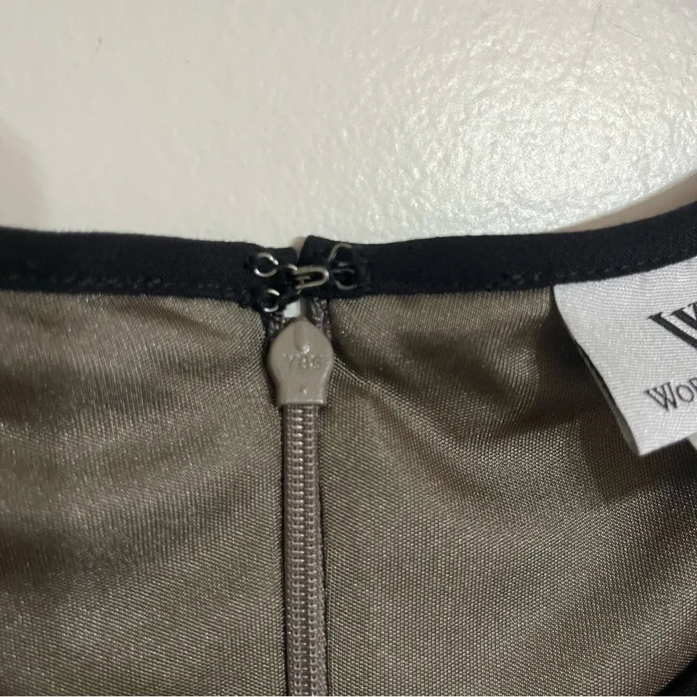 Womens Worthington Colorblock‎ Sheath Dress Career Wear Black/Taupe Size 10 - Image 7