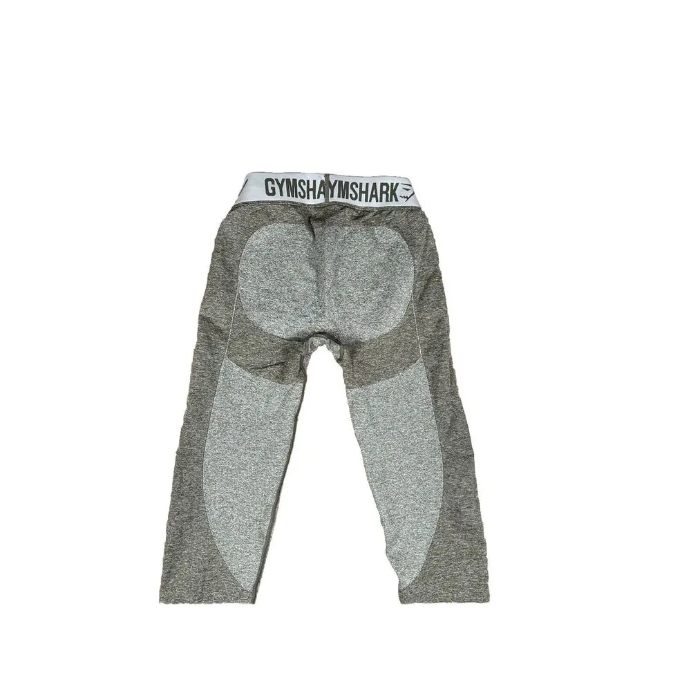 GYMSHARK Olive‎ Green Logo Waist Flex Low Rise Seamless Leggings SMALL S band - Image 6