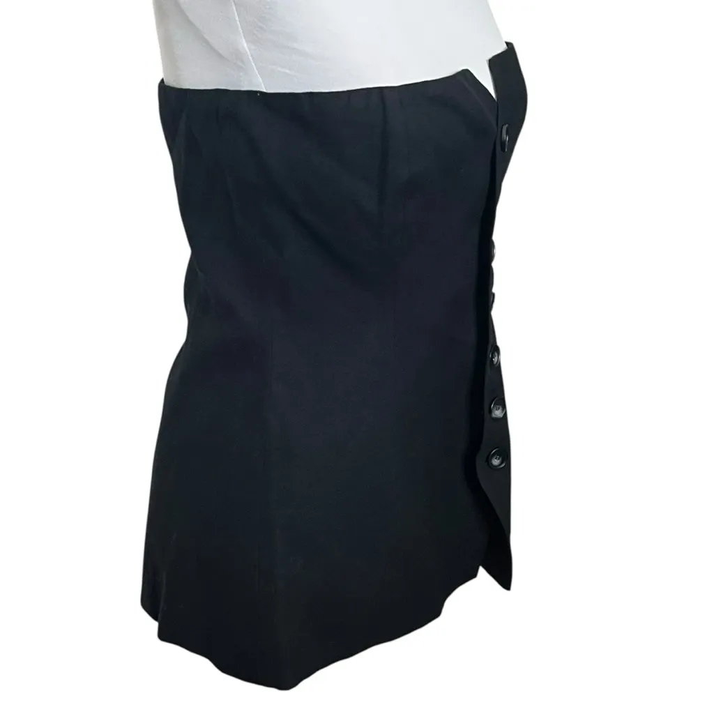 Meshki  Innis Longline Strapless Top Black Linen Blend Women’s Medium - Image 4