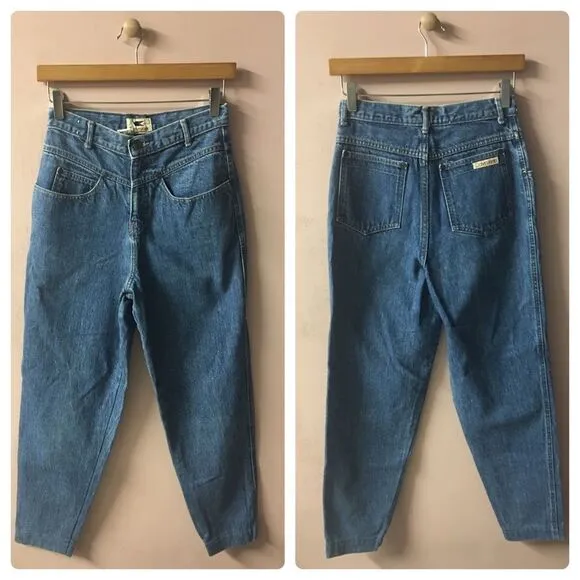 Vintage Calvin Klein Medium Wash Blue Tapered Fit Mom Jeans Size 9/26" EUC - Image 4