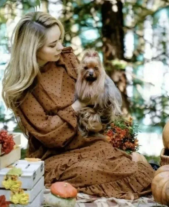 Polka Dot Dress With Ruffles Size XS - Image 5