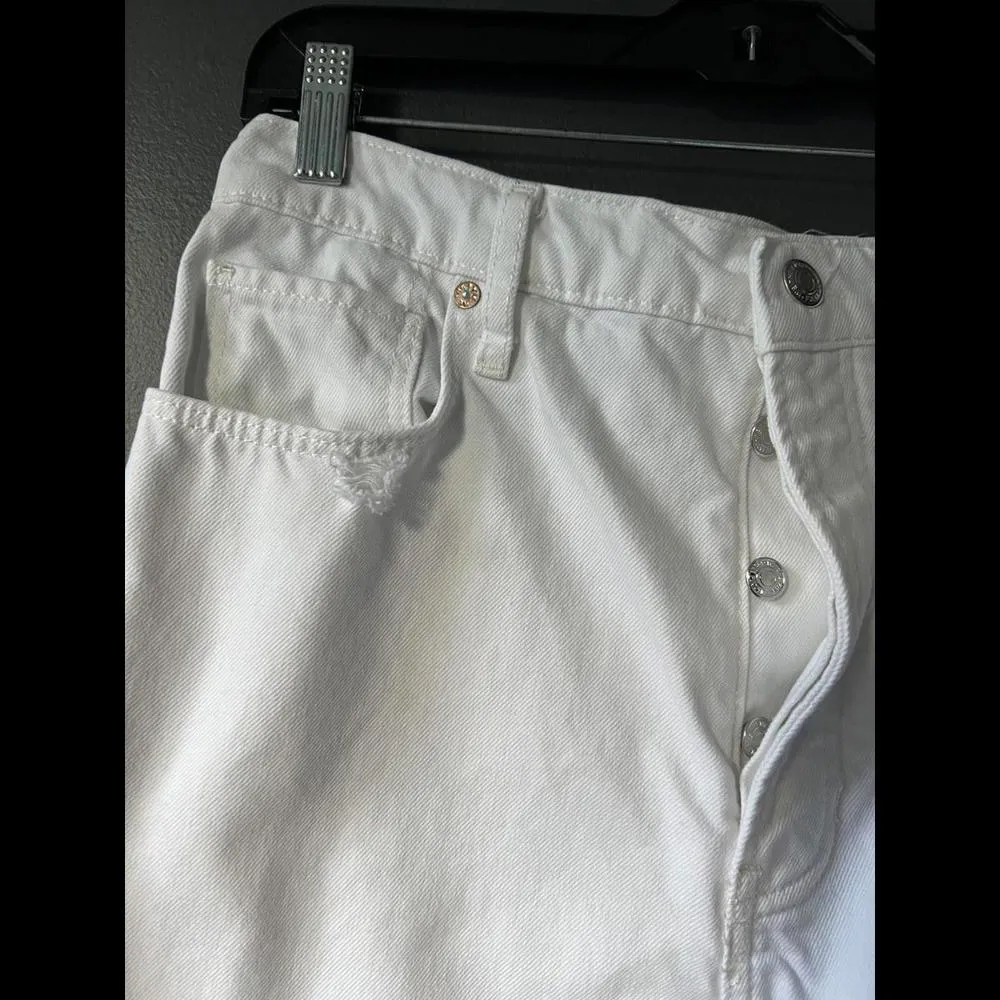 size 29 White Distressed Boyfriend Jeans - Image 2