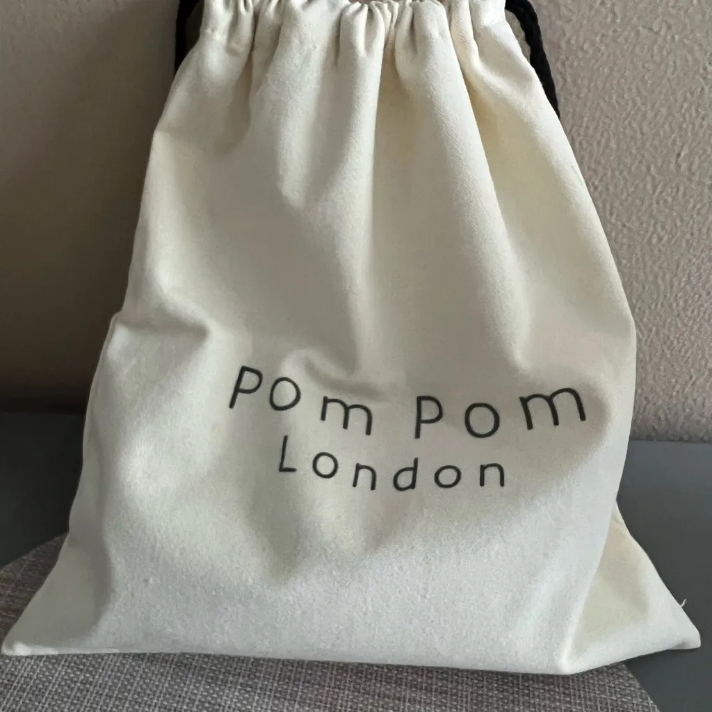 Pom Pom London Original Tan Brown Leather Crossbody Bag - Image 5