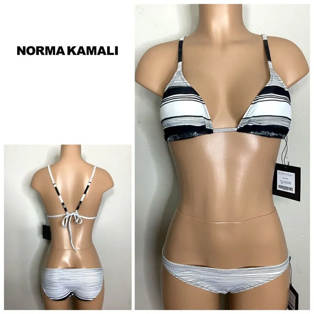 New. Norma Kamali striped bikini. Retails $240. Medium - Image 2