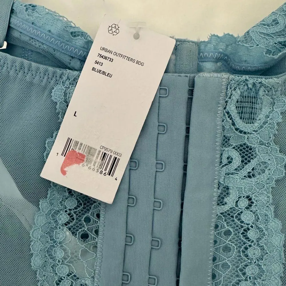 Urban Outfitters Lace & Satin Corset Crop Top - Image 4