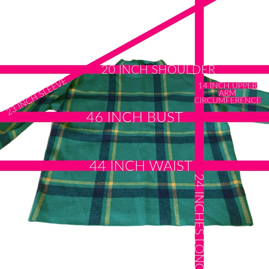 TAHARI GREEN, BLUE & YELLOW PLAID MOCK NECK SWEATER (XL) - Image 11