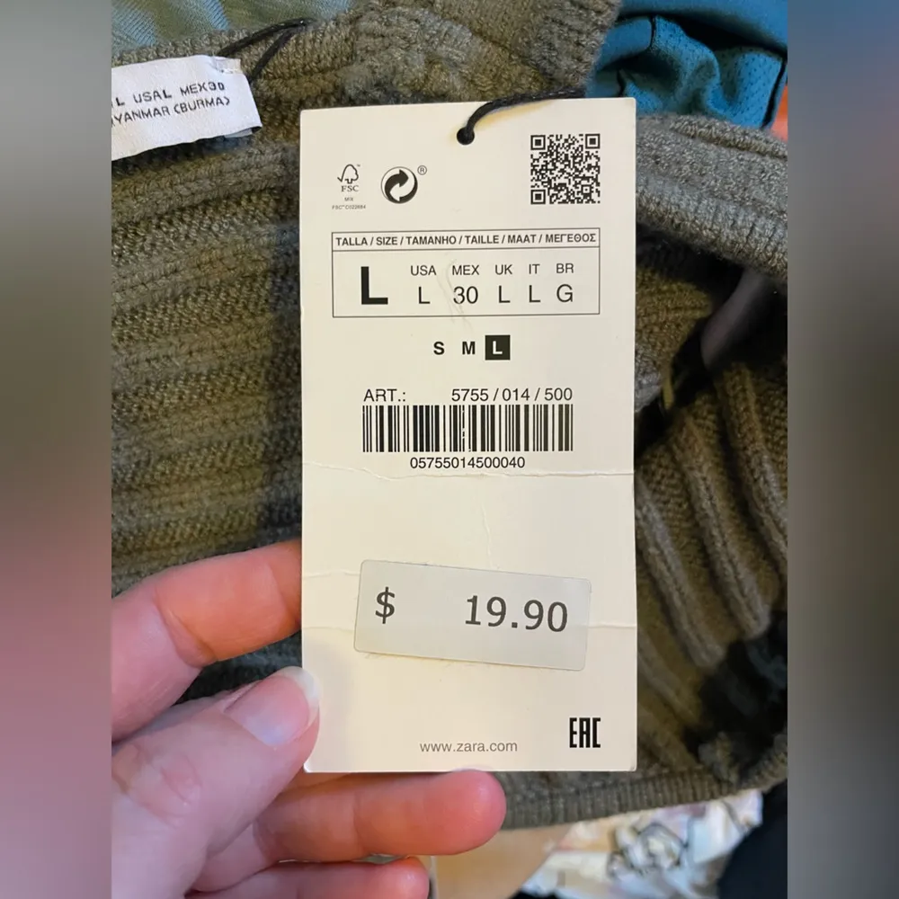 NWT Zara Knit Sweater tank sz L - Image 4