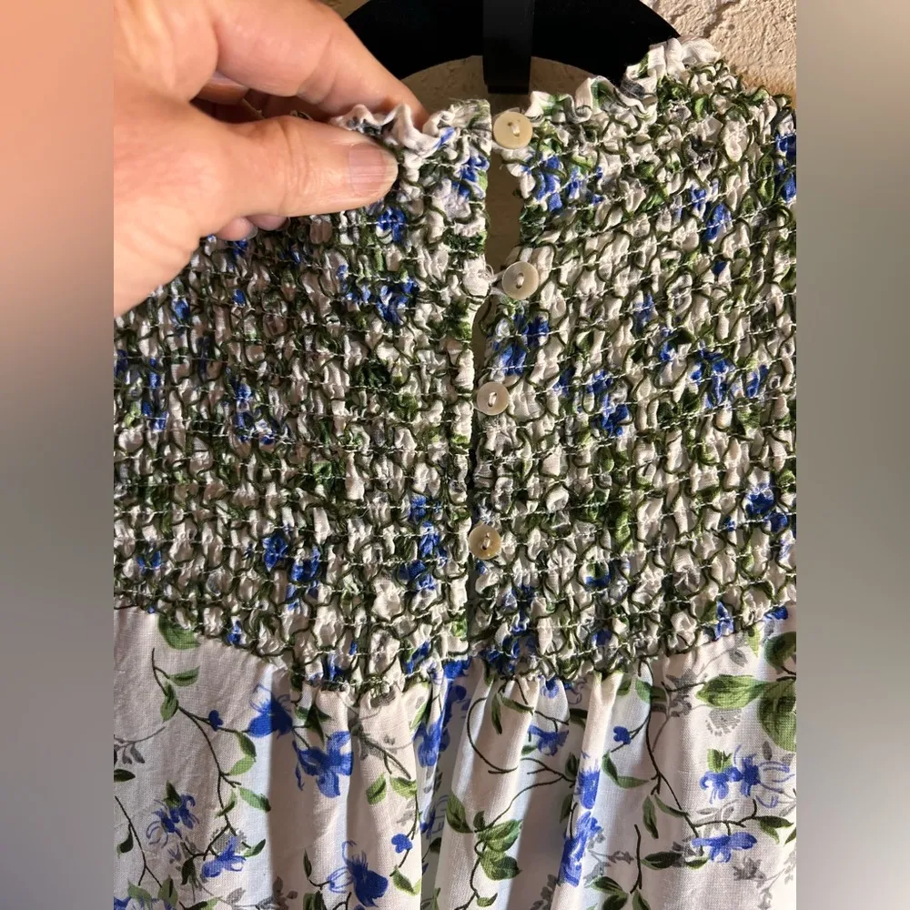 Zara Cottgaecore Long Sleeve Maxi Dress floral summer feminine loose fit vintage - Image 9