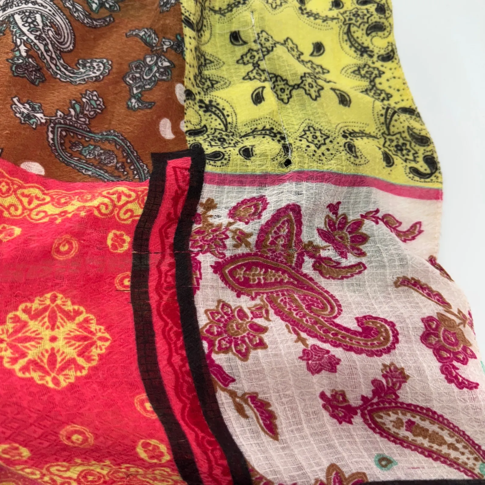 Do Everything In Love Kimono‎ Womens One Size Bohemian Patchwork Paisley Boho - Image 8