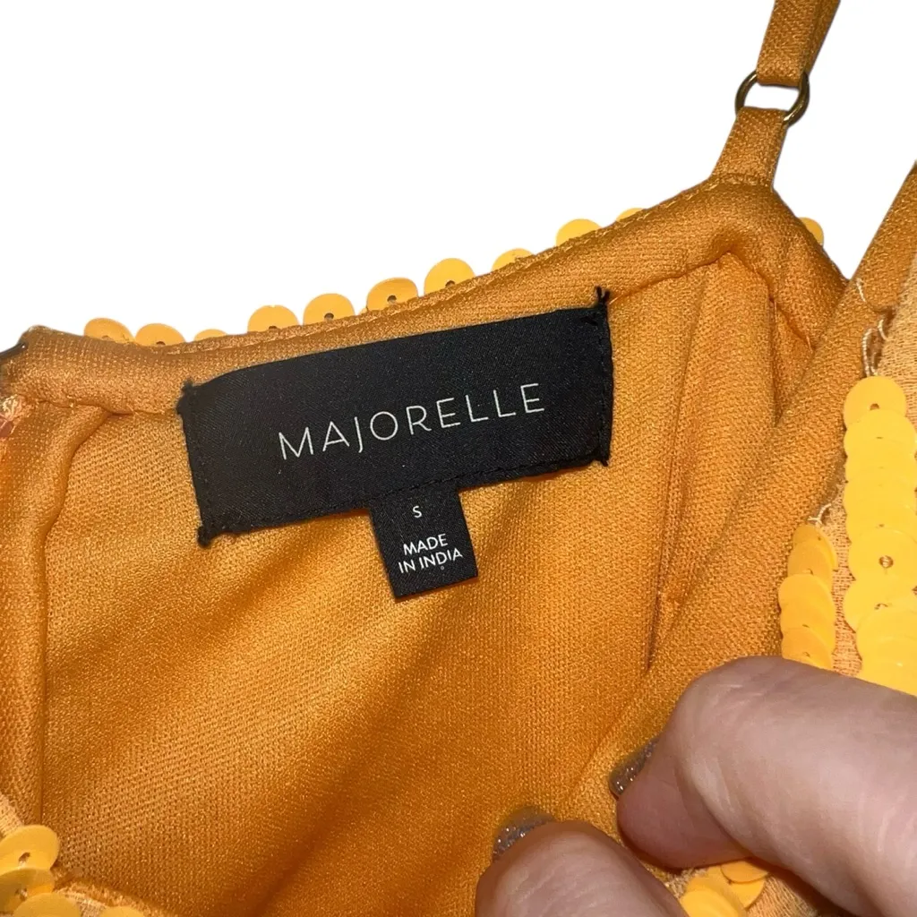 Majorelle Cal Flower Embellished Mini Dress In Sherbert Orange - Image 12