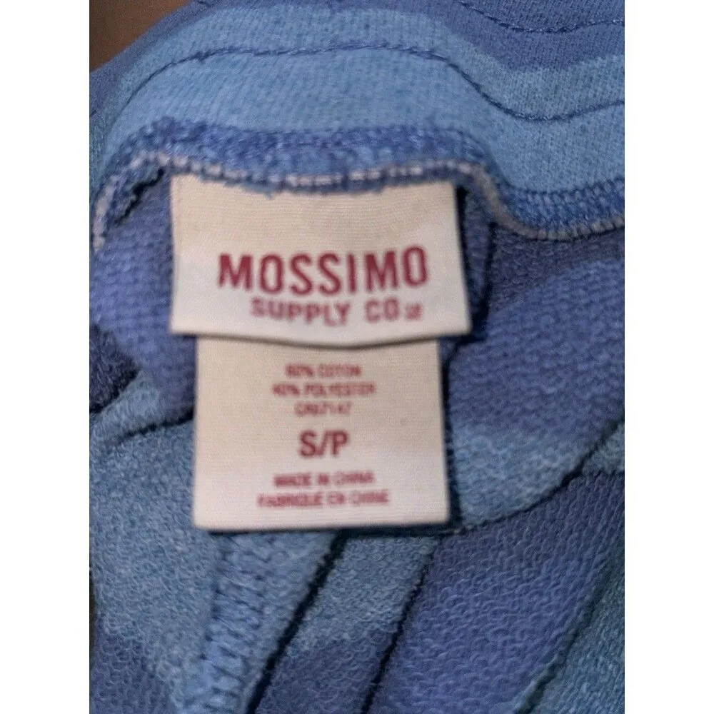 Mossimo Blue Stripe Mini Shorts Size S/P Athletic Sport Activewear Drawstrings - Image 4