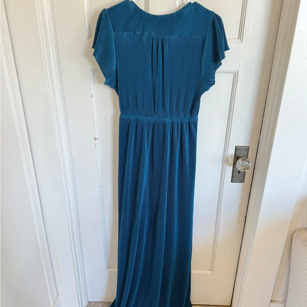 Baltic Born Athena pleated maxi dress in dark teal size large - Image 3