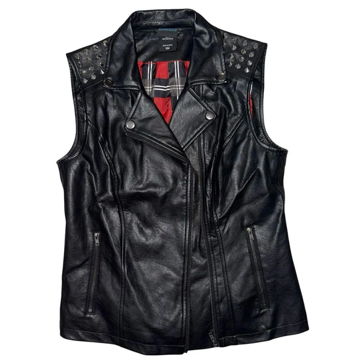 Riverdale Toni Topaz Southside Serpent Faux Leather Vest Women junior size small - Image 6