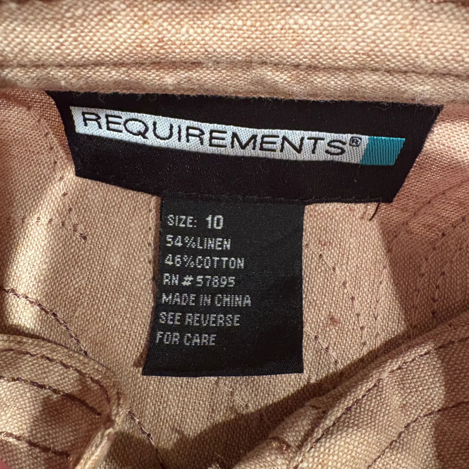 Requirements Beige Embroidered Utility Jacket - Image 5