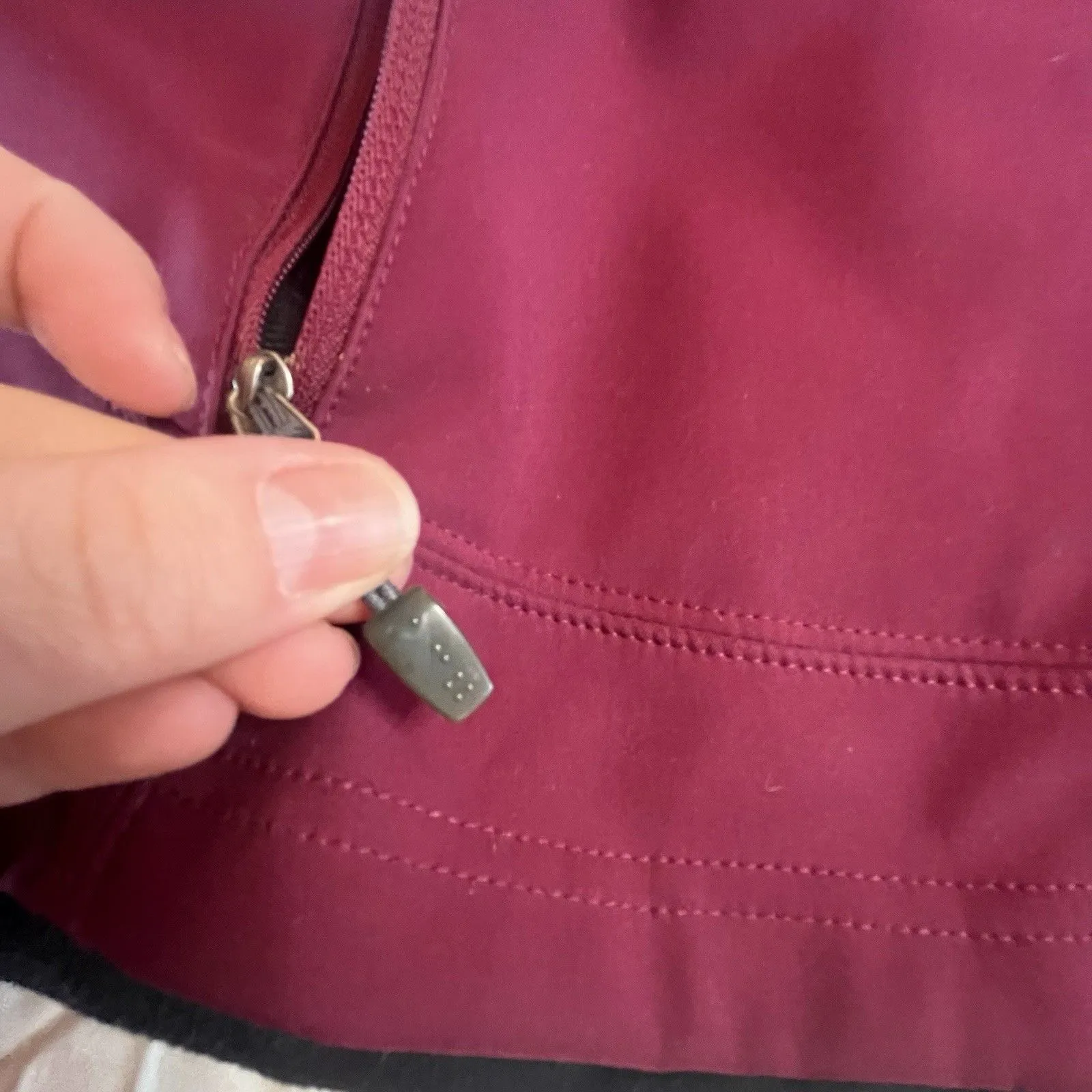 Nike ACG Jacket Womens Size Medium Fuschia Wool Blend Full Zip Pockets EUC - Image 4