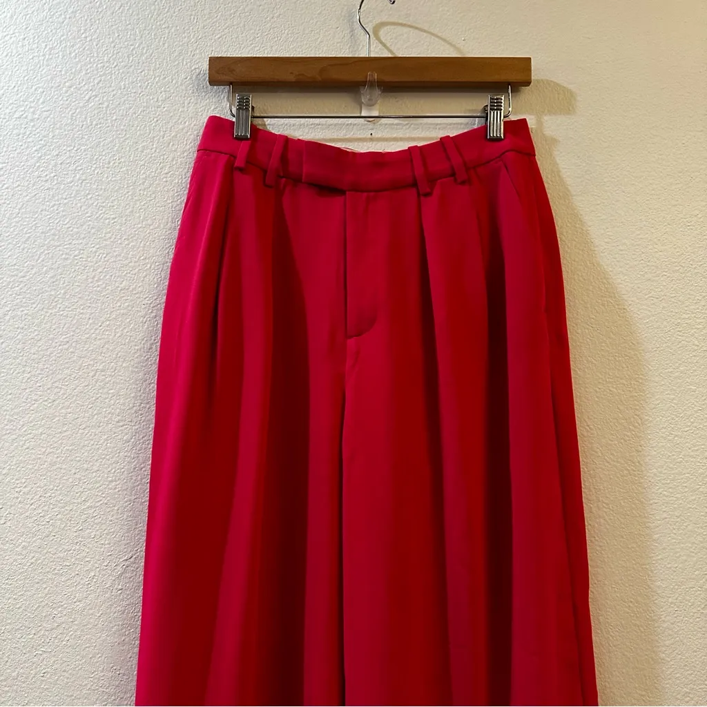 L'Academie Alise Trouser in Fuchsia Pink Size M High Rise Wide Leg NWT - Image 3