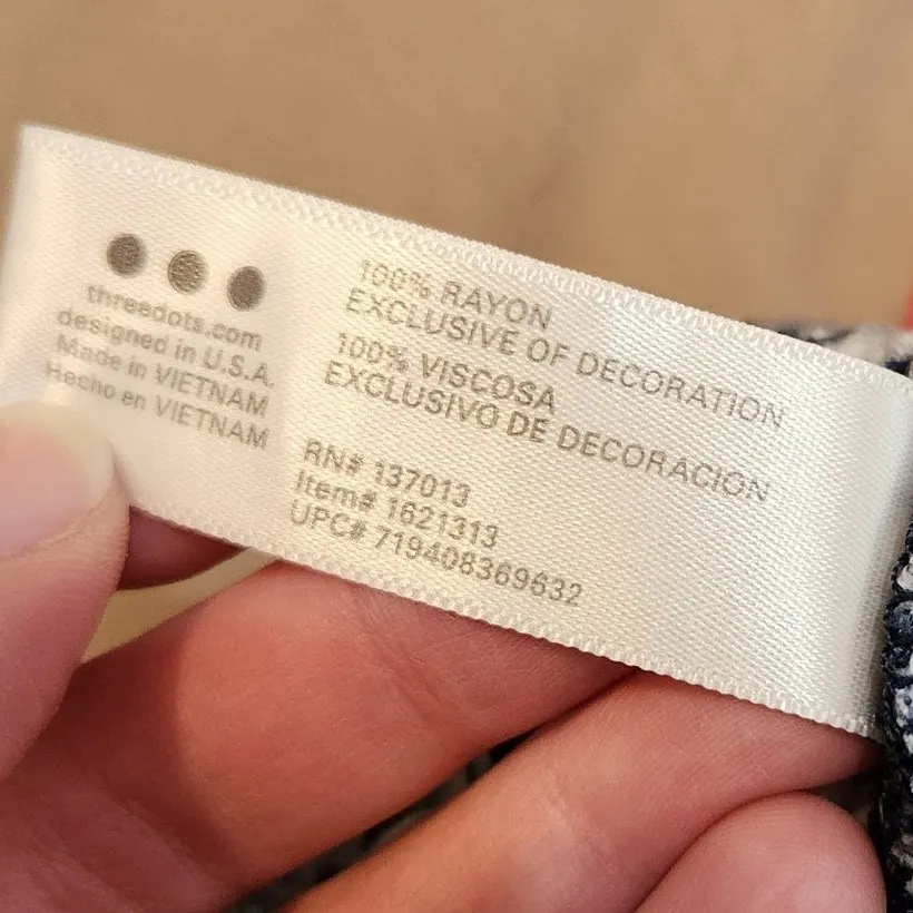 Three Dots Blue Paisley Printed Smocked Lounge Pull On Wide Leg Pants Medium - Image 10