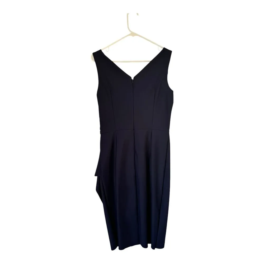 NWT Alex Evenings Compression Embellished Ruched Sheath Dress navy size 10 - Image 14