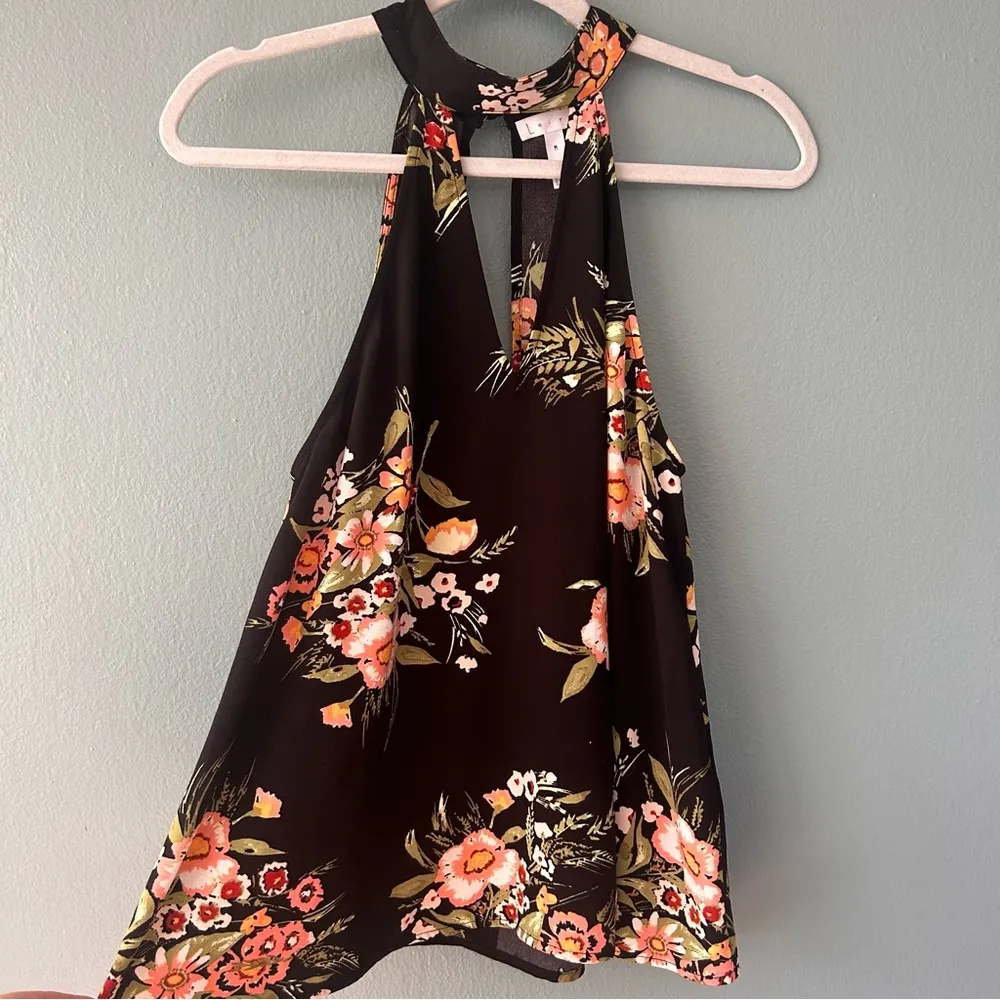Leith (Nordstrom) Floral Halter Top - Image 2