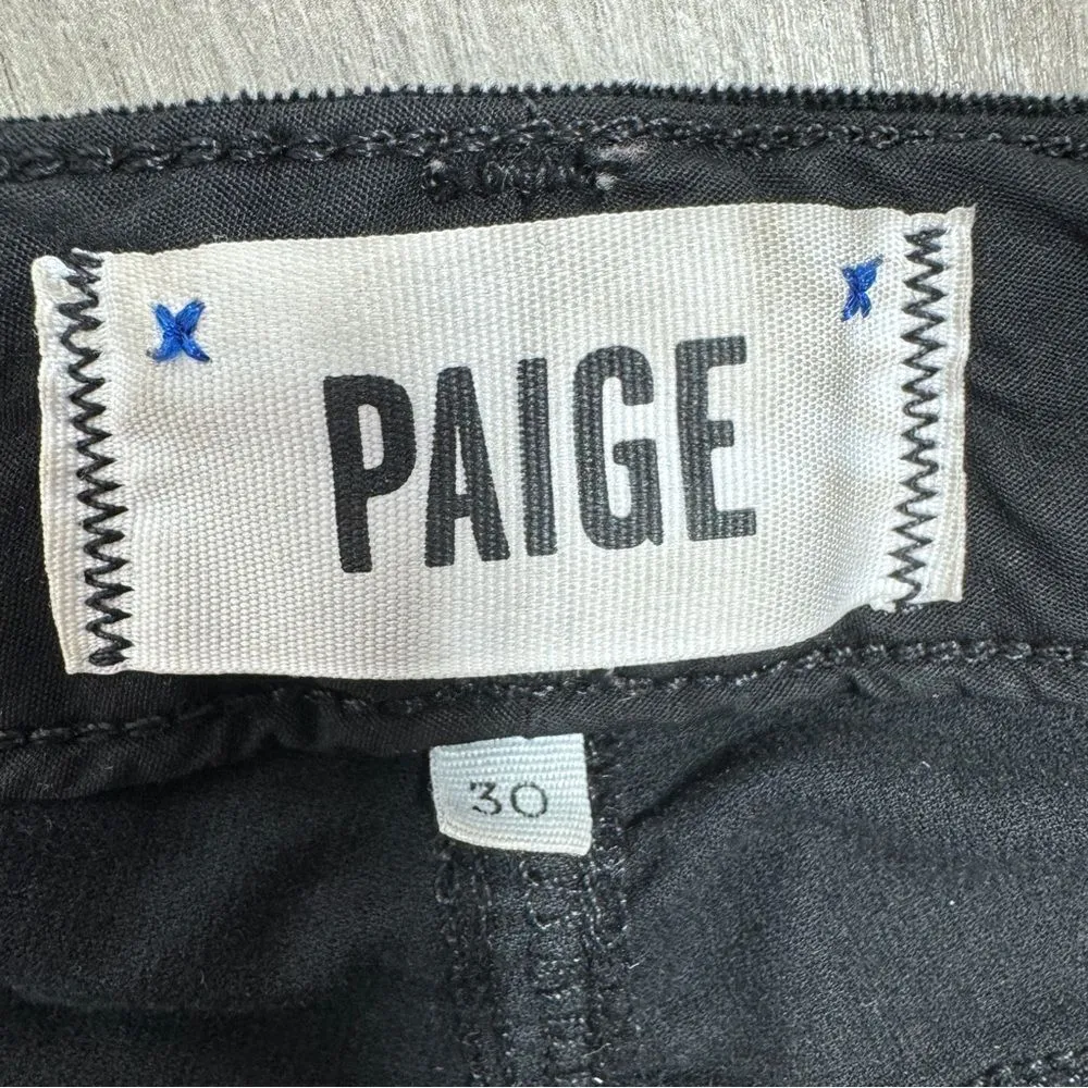 Paige Verdugo Ultra Skinny Velvet Micro Corduroy Jeans Overdye Black 30 - Image 9