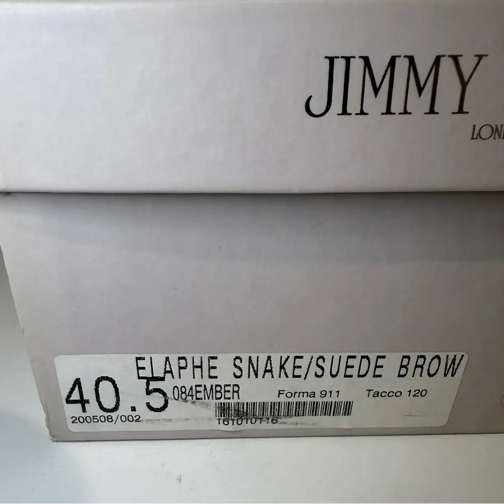 Jimmy Choo Tacco 120 Chocolate Brown Snakeskin Platform High Heels Pumps 40.5 - Image 14