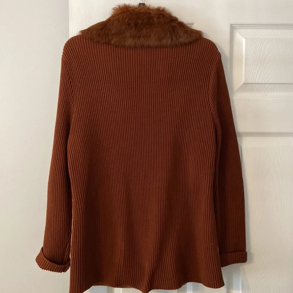 NYGARD  Beautiful Leather and Dyed Rabbit Jacket size M 10-12 - Image 8