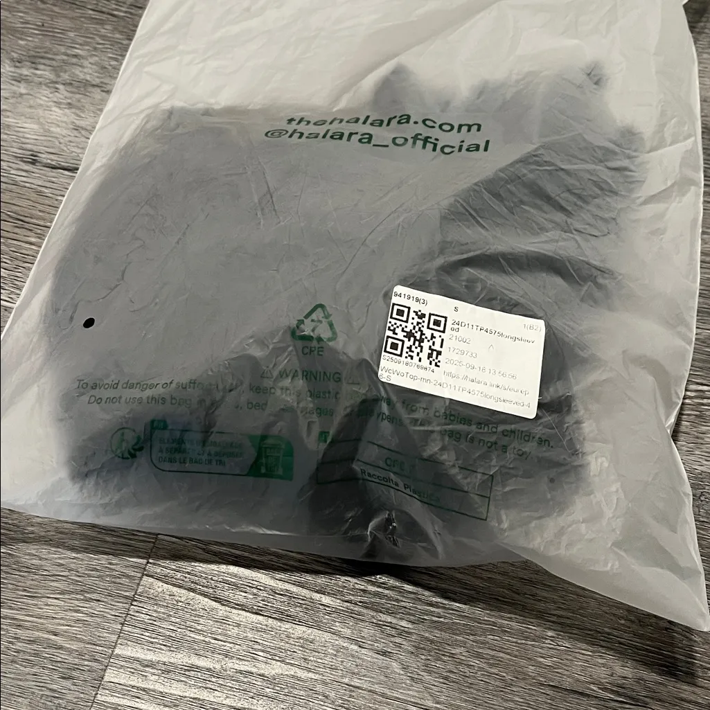 Halara Ribbed Knit Off-Shoulder Long Sleeve 2-in-1 Casual Top NWOT - small - Image 10